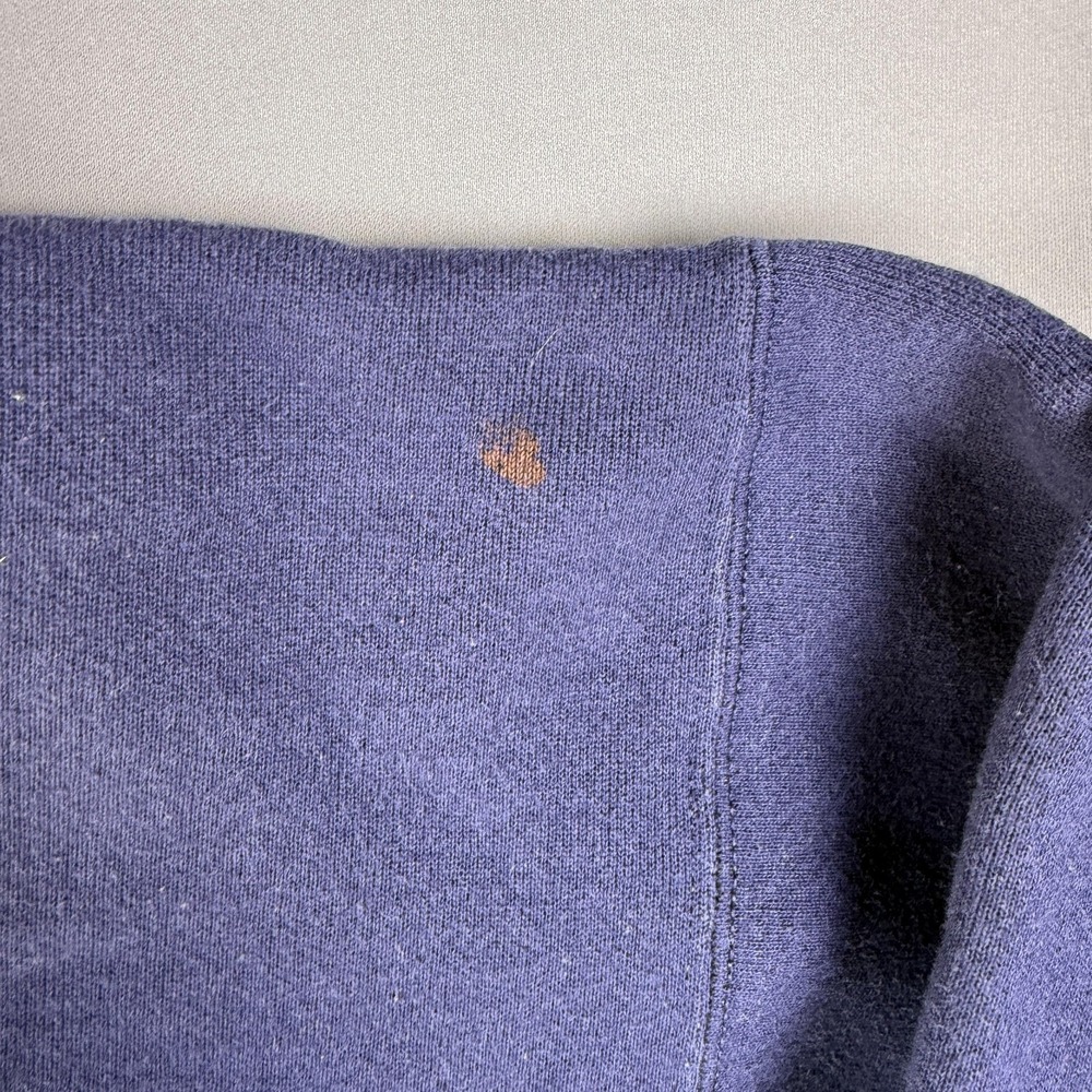 Vintage Hanes Sweatshirt Mens XL Blue Heavyweight Crewneck Blank Made USA 90s - Picture 7 of 14